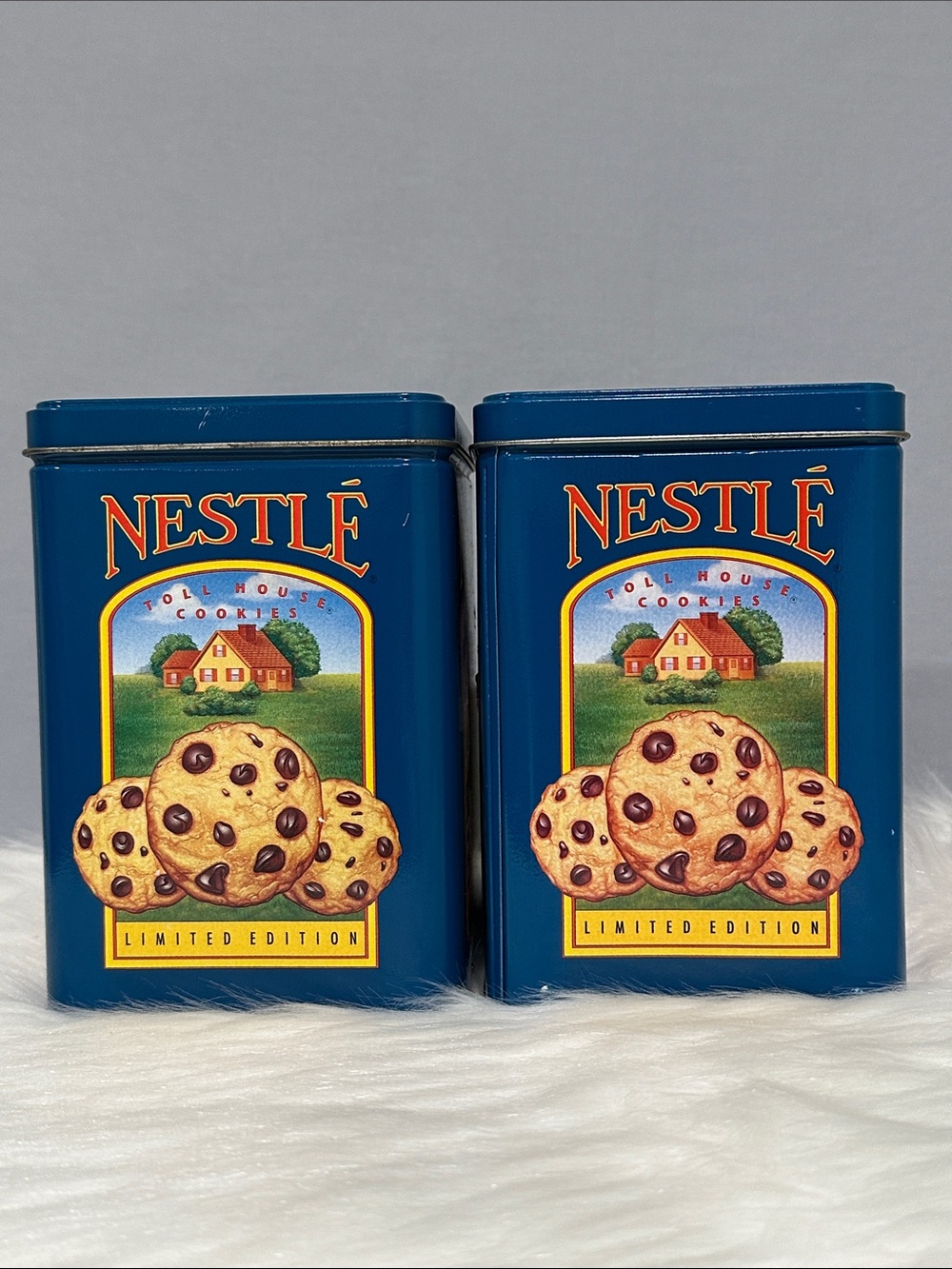 Nestlé Toll House Limited Edition Cookie Tin Blue Set of 2 🍪🍪